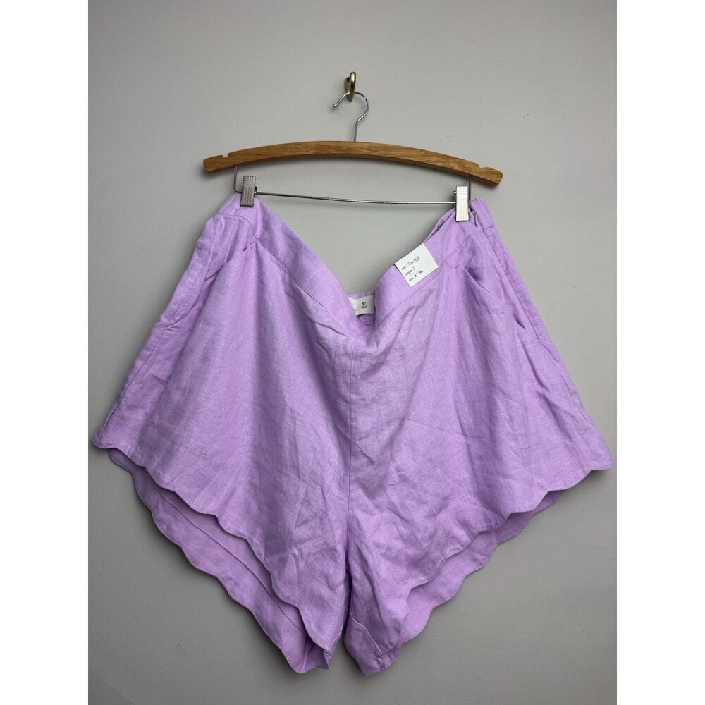 Abercrombie & Fitch Linen Collection Shorts Plus Size 24 37 Ultra High Rise 3"